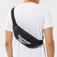 Сумка на пояс Reebok — компактная сумка-банан черного цвета для города и путешествий