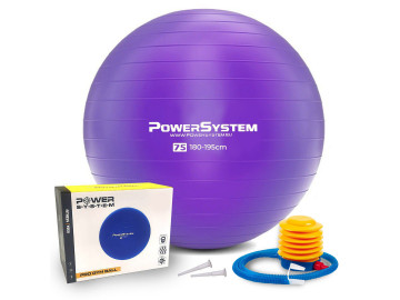 М'яч для фітнесу (фітбол) Power System PS-4013 Ø75 cm PRO Gymball Purple