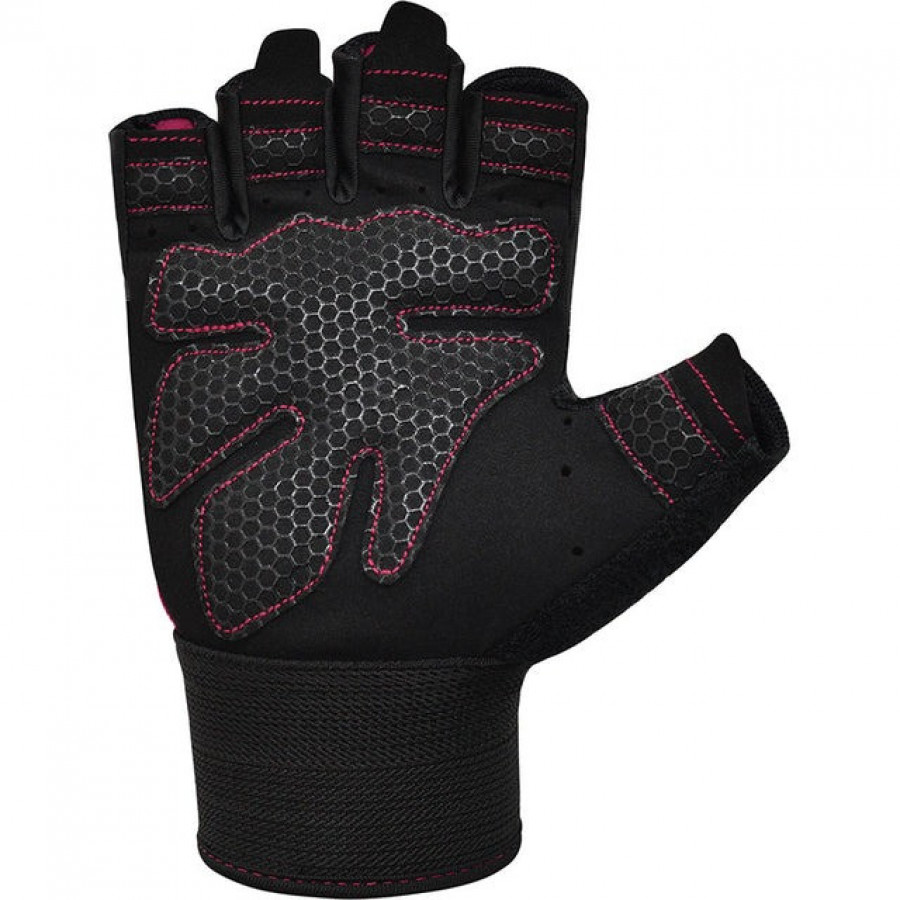 Рукавички для фітнесу RDX W1 HALF PINK PLUS-M