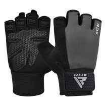 Рукавички для фітнесу RDX W1 Half Gray Plus S Рукавички для фітнесу RDX W1 Half Gray Plus S