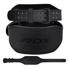 Ремень для тяжелой атлетики RDX 6 кожаный Full Black S