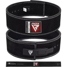 Ремень для тяжелой атлетики RDX 4 Pro Liver Buckle кожаный Black Plus XL