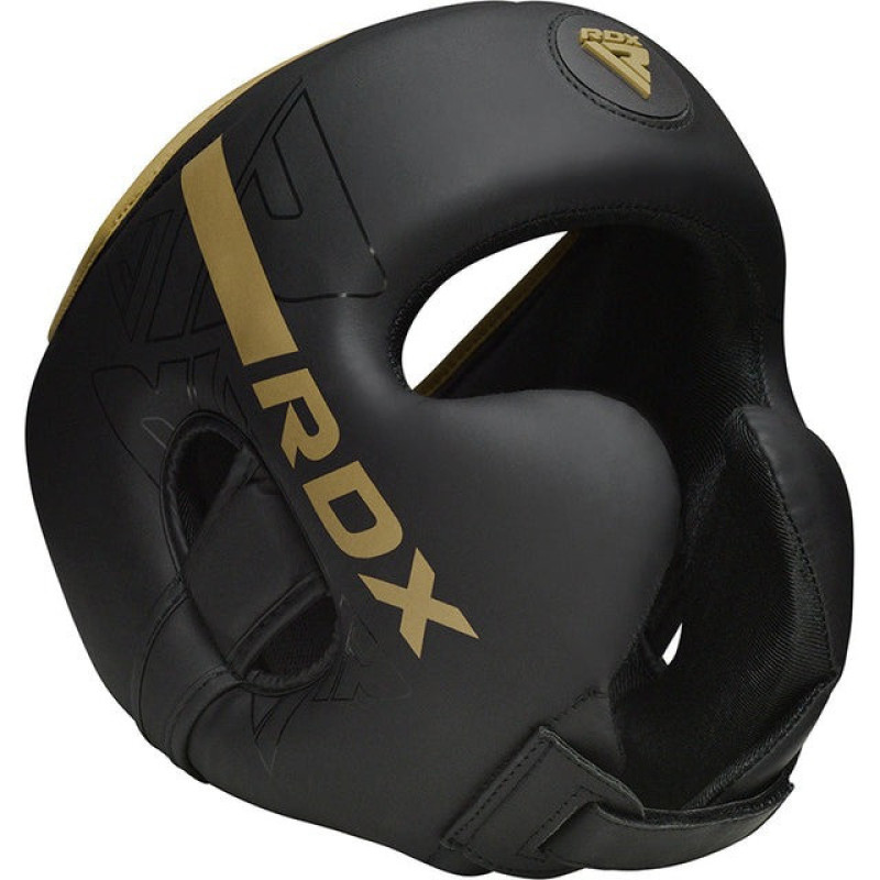 Боксерський шолом RDX F6 KARA Matte Golden L