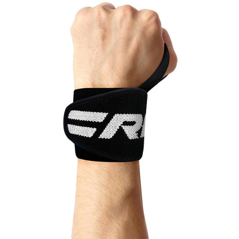 Бинты для запястий (кистевые бинты) RDX W2 Gym Wrist Wraps Black Pro, Комплектация: пара (2 бинта), Хлопок, Черно-белый