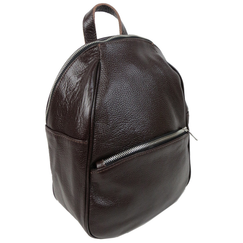 Кожаный женский рюкзак 9L Borsacomoda коричневый