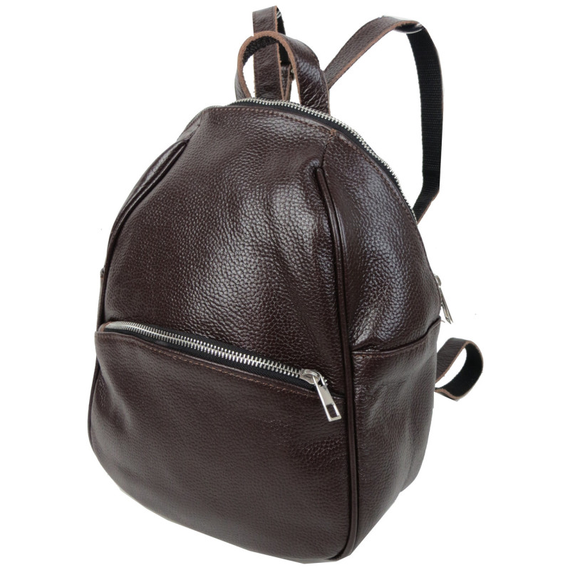 Кожаный женский рюкзак 9L Borsacomoda коричневый