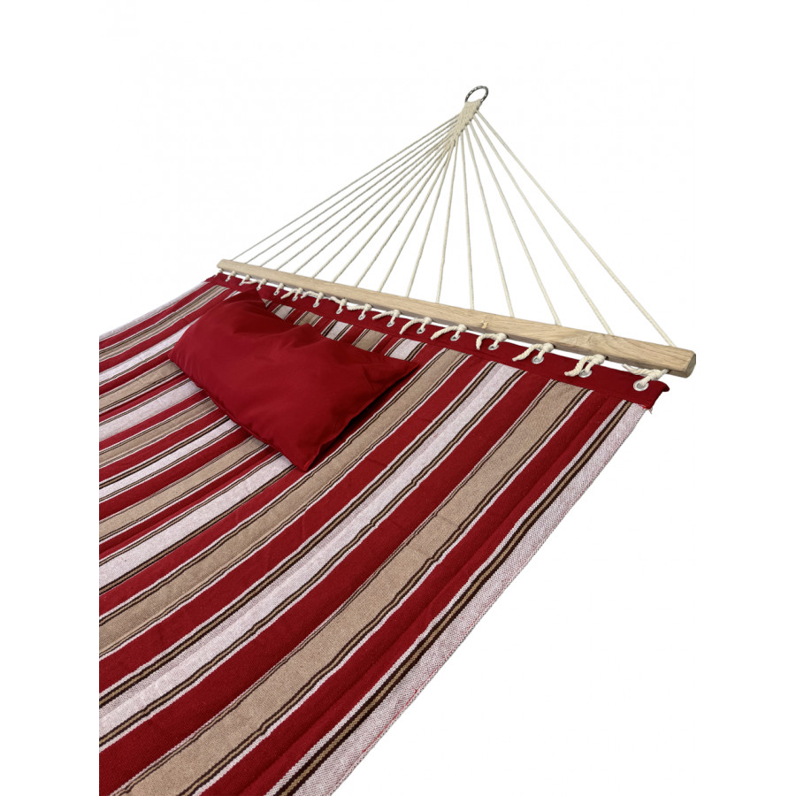 Гамак с планкой Siesta Red XXL 200х150 WCG Стеганая ткань + подушка