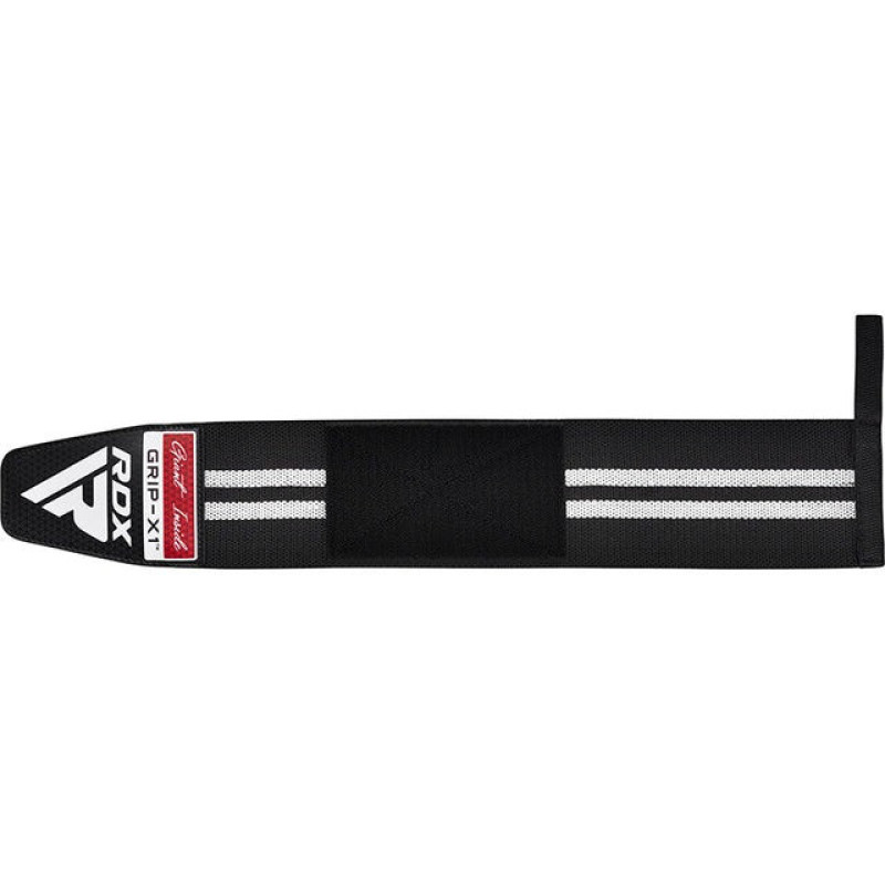 Бинты для запястья (кистевые бинты) RDX GYM WRIST WRAP R11 BLACK/WHITE, Комплектация: пара (2 бинта), Хлопок, Чёрно-белый