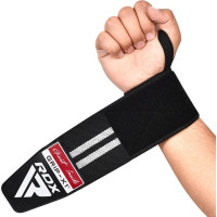 Кистевые бинты RDX WR11 GYM Wrist Wrap Black/White, хлопок, черно-белые
