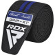 Бинты на колени RDX GYM KNEE WRAP R11 BLACK/BLUE, Длина 2 м, Хлопок, Полиэстер, Черно-синий