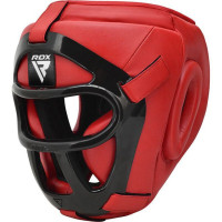 Боксерский шлем RDX T1 Grill Full Red L