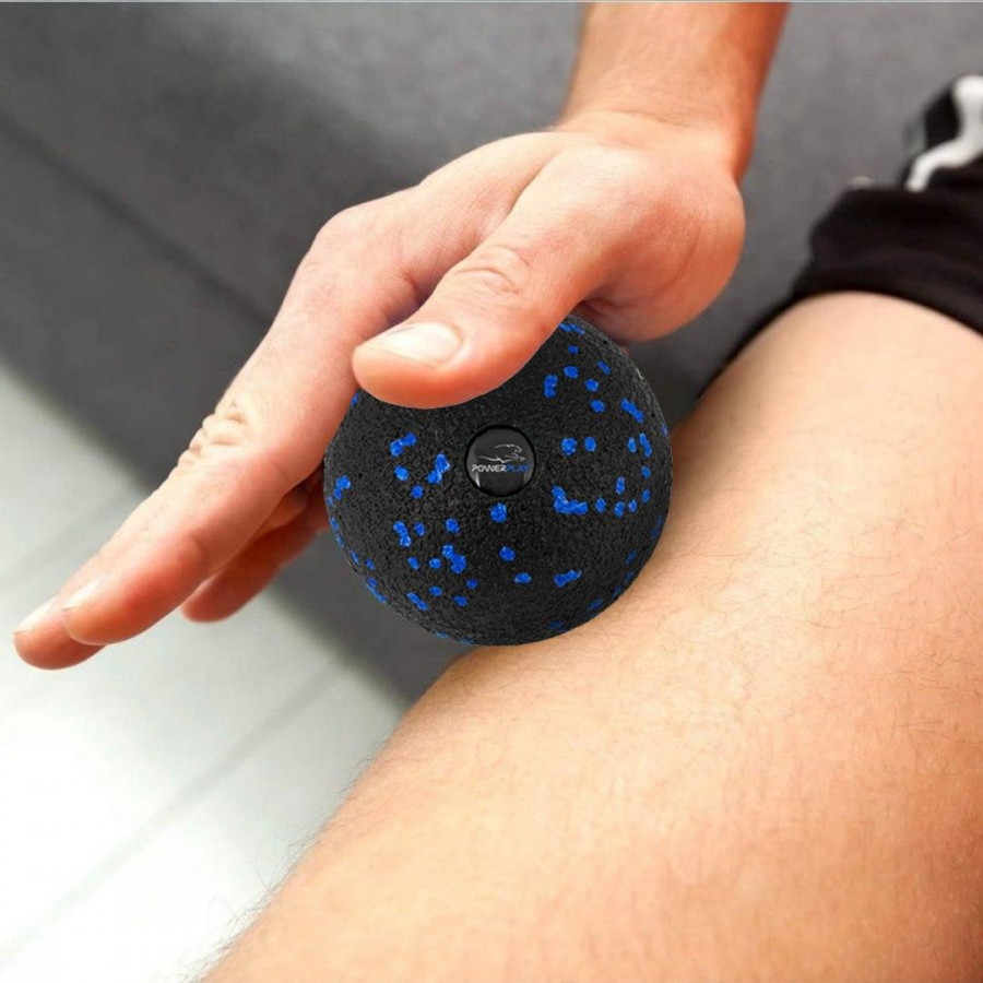 Массажный мяч PowerPlay PP-4350 Epp Massage Ball (d8) Черно/Синий