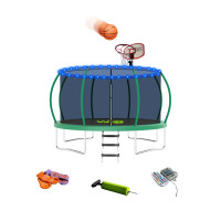 Батут WCG 366 см с внутренней защитной сеткой и LED подсветкой 12FT