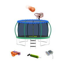 Батут WCG 366 см с внутренней защитной сеткой и LED подсветкой 12FT