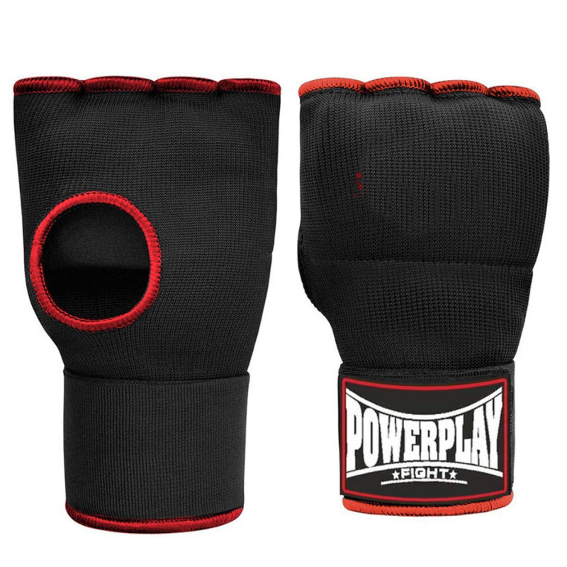 Бинти-рукавиці PowerPlay 3096 з гелевими подушечками Чорні M