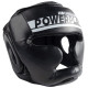 Боксерский шлем тренировочный PowerPlay 3048, Размер XL, Тип: закрытий, PU-кожа, Пенный напоминатель, Черно-белый