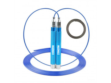 Скакалка швидкісна на підшипниках алюмінієва MadMax MFA-286 Speed jump rope Blue