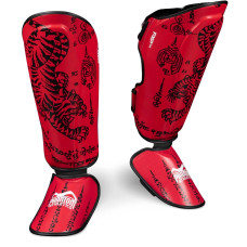 Защита голени и стопы Phantom Muay Thai Red S/M