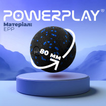 Массажный мяч PowerPlay PP-4350 Epp Massage Ball (d8) Черно/Синий Массажный мяч PowerPlay PP-4350 Epp Massage Ball (d8) Черно/Синий