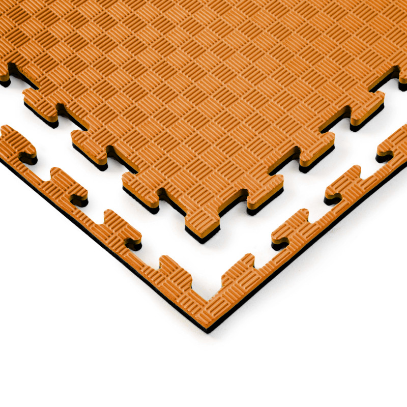 Мат-татами (Мат-пазл ласточкин хвост) WCG EVA 100х100х2 cm оранжево черный