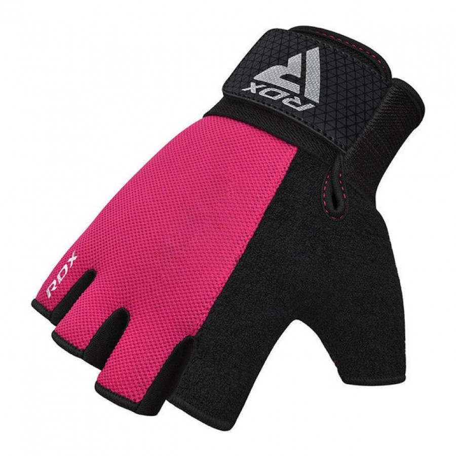 Рукавички для фітнесу RDX W1 HALF PINK PLUS-M