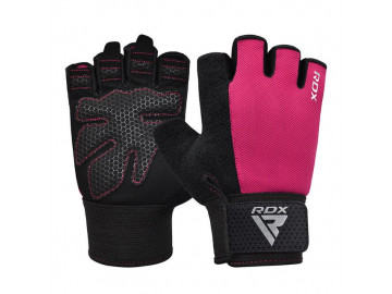 Рукавички для фітнесу RDX W1 HALF PINK PLUS-M