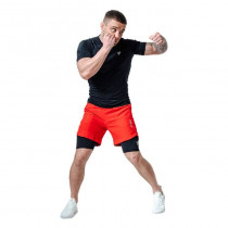 Компресійні шорти для RDX MMA T16 2-в-1 RED/BLACK-L Компресійні шорти для RDX MMA T16 2-в-1 RED/BLACK-L