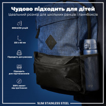 Пляшка для води металева ION8 600 мл. Stainless Steel , Ash Navy Пляшка для води металева ION8 600 мл. Stainless Steel , Ash Navy