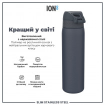 Пляшка для води металева ION8 600 мл. Stainless Steel , Ash Navy Пляшка для води металева ION8 600 мл. Stainless Steel , Ash Navy