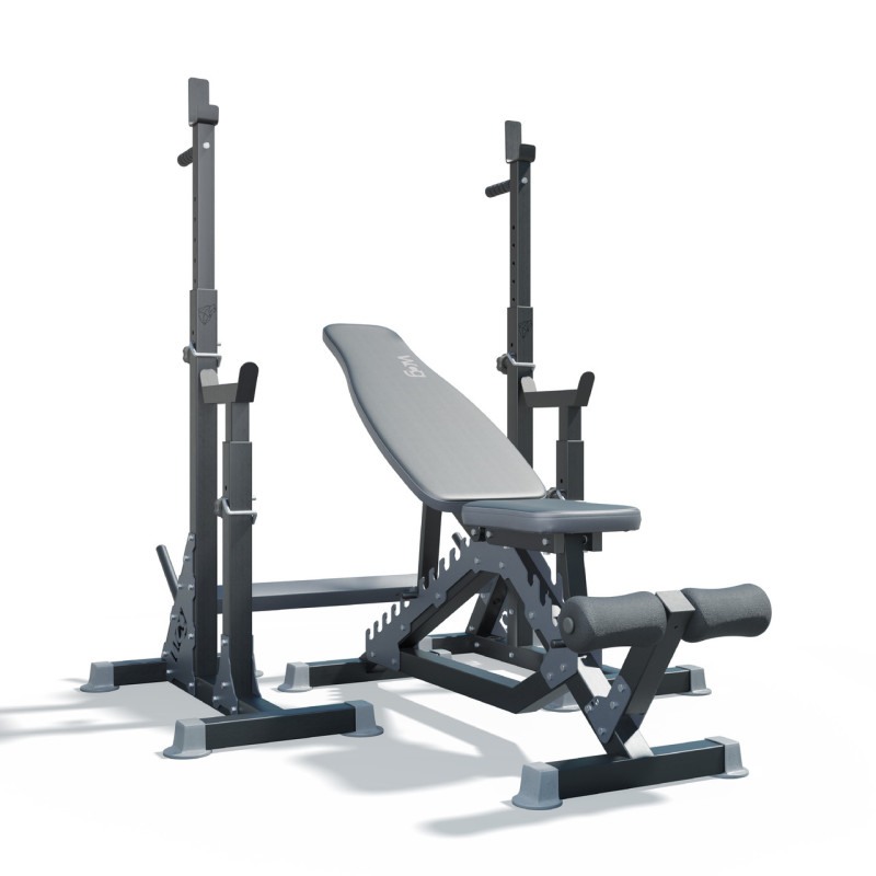 Регульована лава WCG Defender + Стійки під штангу Bugai Pro