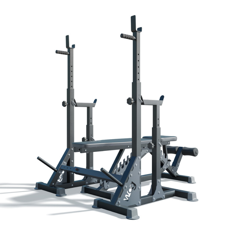 Регульована лава WCG Defender + Стійки під штангу Bugai Pro