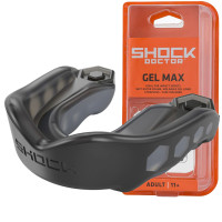 Капа Shock Doctor Gel Max, Доросла (вік 11+) Black, Посадка: формується під прикус, Термополімер, Чорний