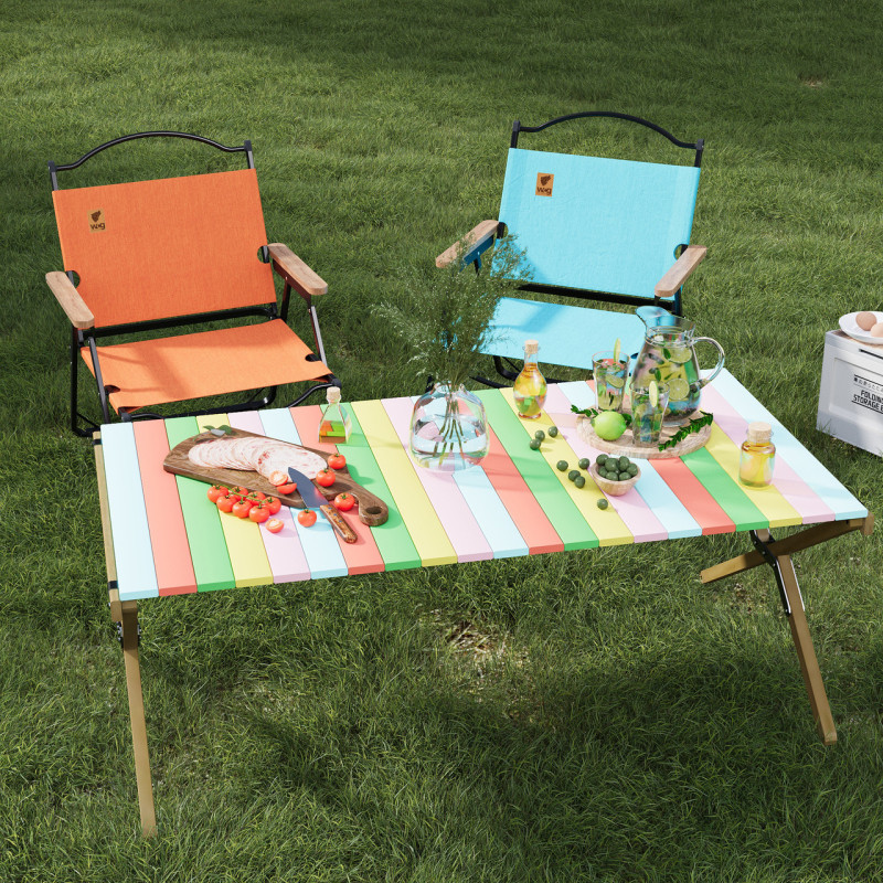 Стул раскладной со спинкой для кемпинга WCG Chill Голубой