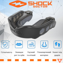 Капа Shock Doctor Gel Max доросла (вік 11+) Black (art. 6210-BK-AD) Капа Shock Doctor Gel Max доросла (вік 11+) Black (art. 6210-BK-AD)