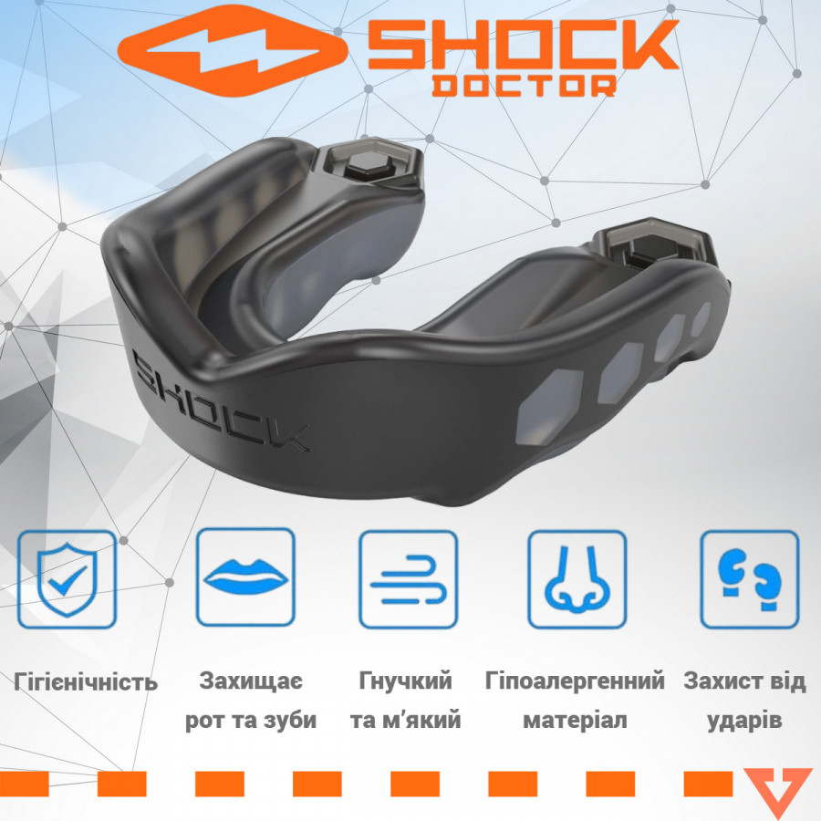Капа Shock Doctor Gel Max доросла (вік 11+) Black (art. 6210-BK-AD)