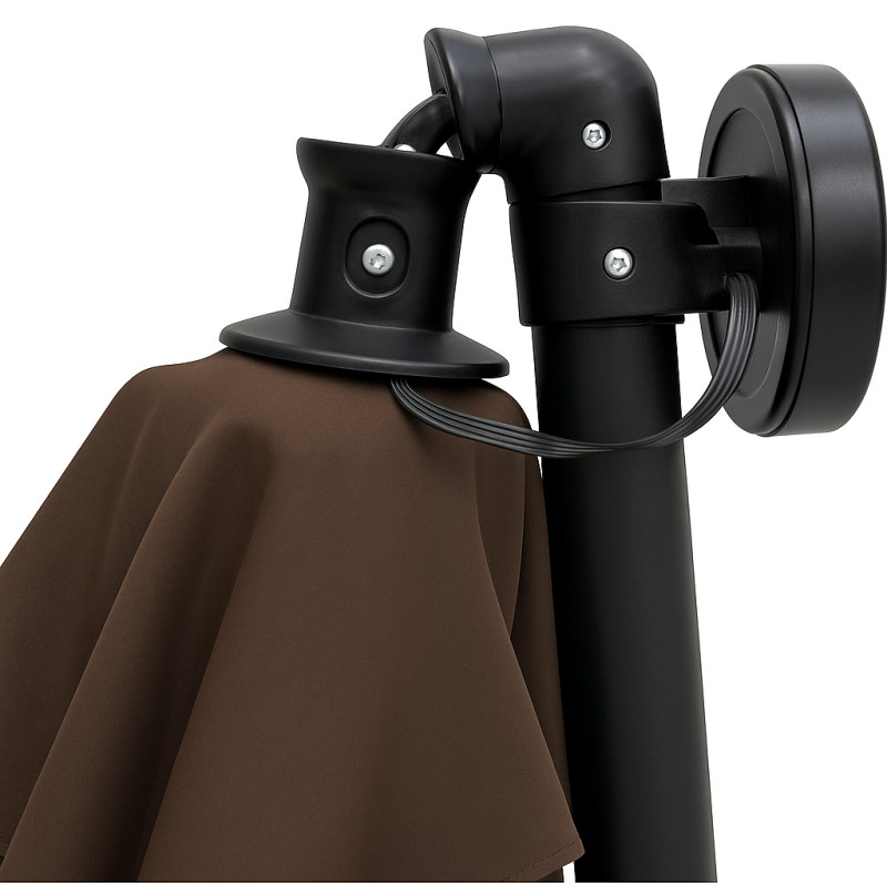 Зонт садовый с LED подсветкой 3м Коричневый + чехол WCG