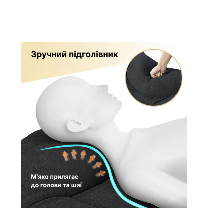 Розкладне ліжко шезлонг WCG CC-S10 + матрац і подушка
