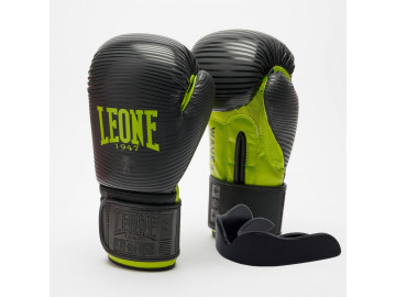 Боксерські рукавиці Leone GN313 WAVES Black 12 унцій (капу в комплекті)