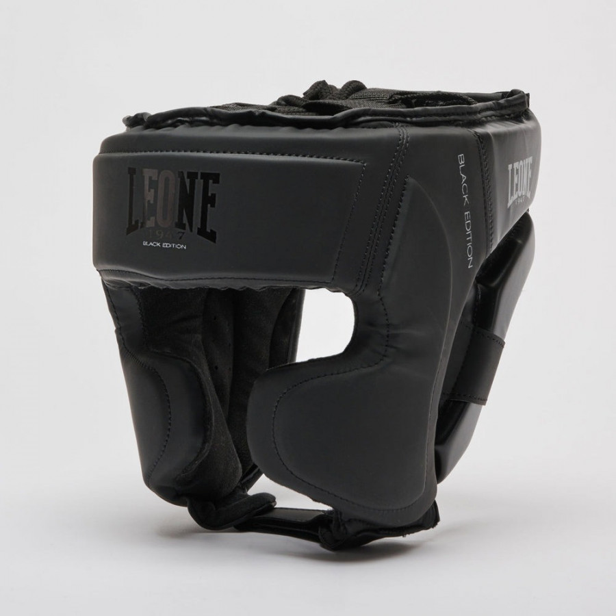 Боксерський шолом Leone CS435 BLACK Edition L (капа у комплекті)