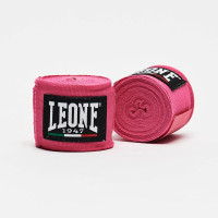 Бинти для боксу Leone AB705 Pink, Комплект: 2 шт. з футляром, Довжина 3.5 м, Бавовна, Нейлон, Еластан, Рожевий