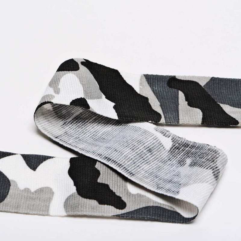 Бинти для боксу Leone AB705 Grey Mimetic, Комплект: 2 шт. з футляром, Довжина 3.5 м, Бавовна, Нейлон, Еластан, Сірий (камуфляж)