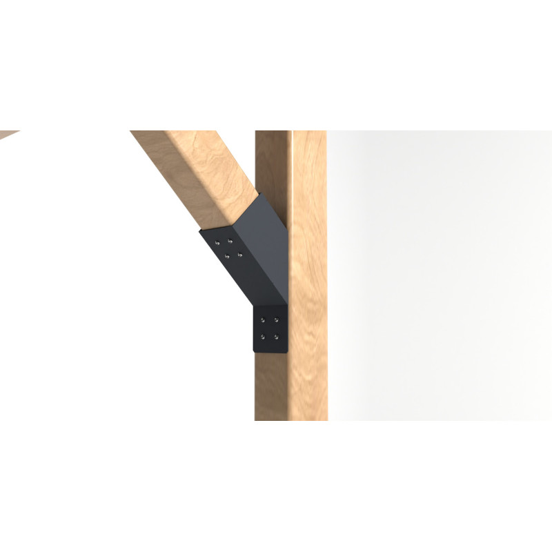 Кронштейн для бруса 100×100 мм | Соединение 45°