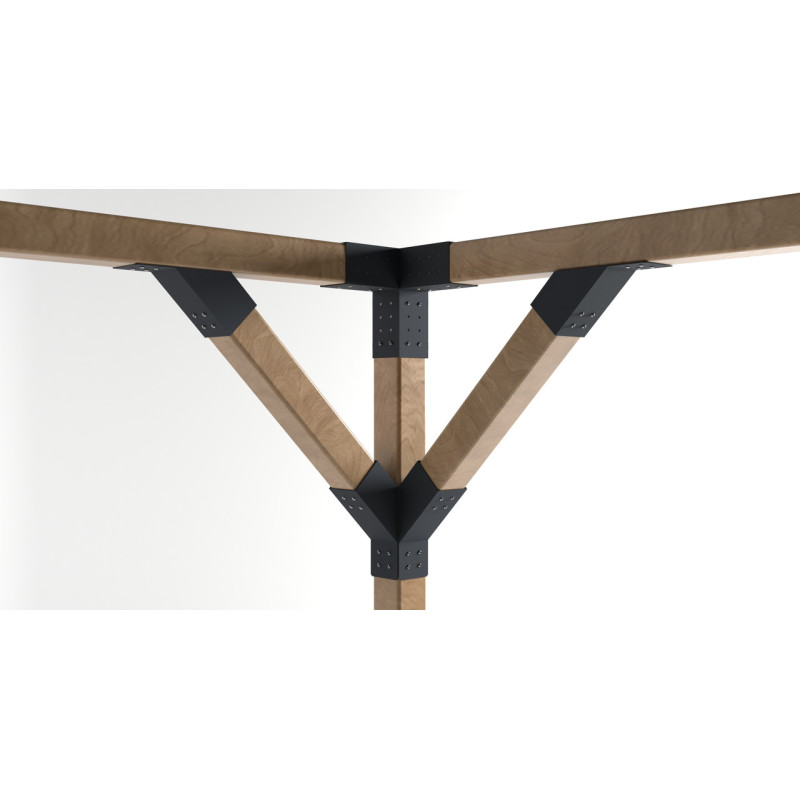 Кронштейн для бруса 100×100 мм | Соединение 45°