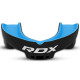 Капа RDX 3w, Взрослая (возраст 12+) Black/Blue, Посадка: Boil & Bite (кипячение + прикус), Двухслойный полимер, Черно-синий