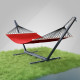 Стойка для гамака WCG + Гамак с планкой WISH красный двухместный XXL 200х150 WCG