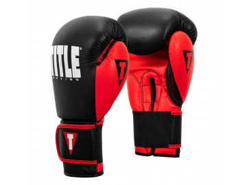 Боксерські рукавиці TITLE Boxing Dynamic Strike Black/Red 16 oz