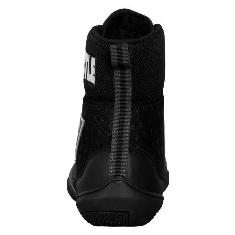 Боксерки (боксерская обувь) TITLE Boxing Predator II Shoes 2.0 Black/Grey, Размер 41, Микрофибра, Воздухопроницаемая сетка, Чёрный