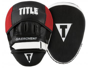 Лапи боксерські TITLE Boxing Aerovent Excel Incredi-Mitts 2.0 Black/Red/White