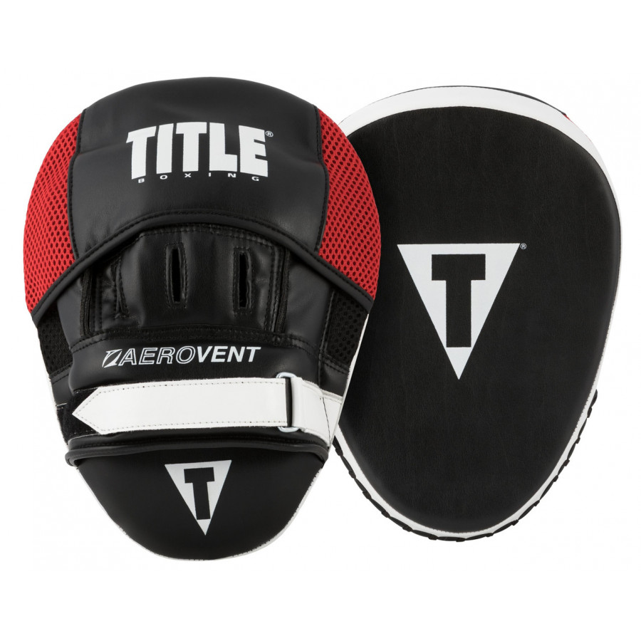 Лапи боксерські TITLE Boxing Aerovent Excel Incredi-Mitts 2.0 Black/Red/White