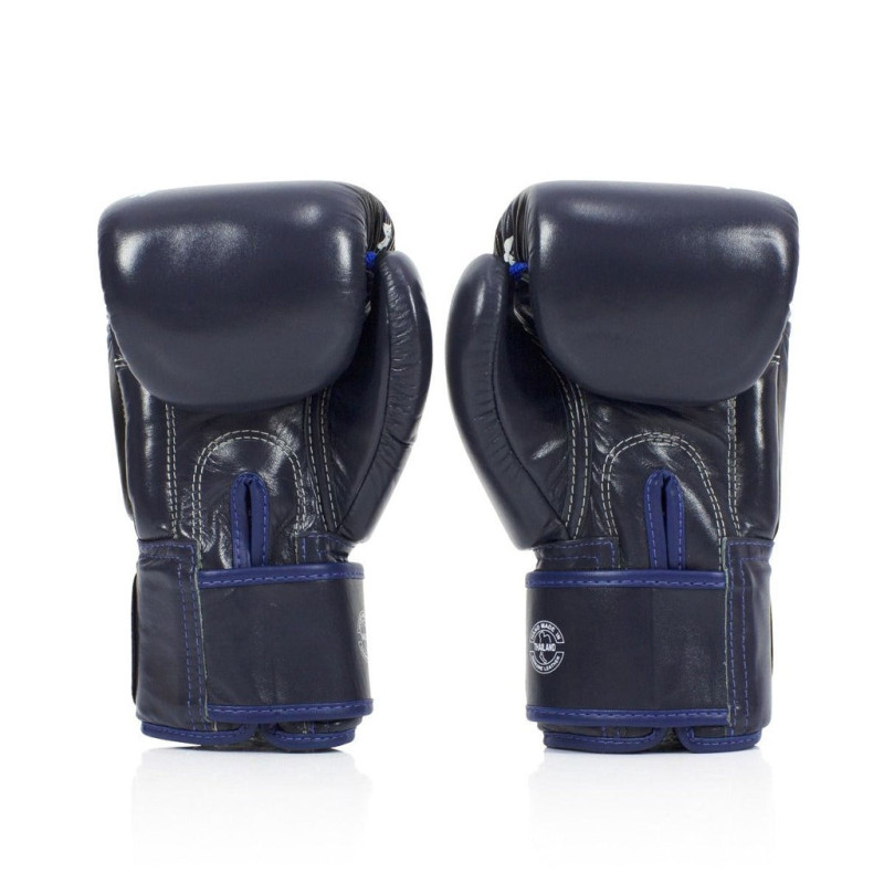 Боксерські рукавиці Fairtex BGV1 Nation Print Blue 14 унцій (бинти в комплекті)
